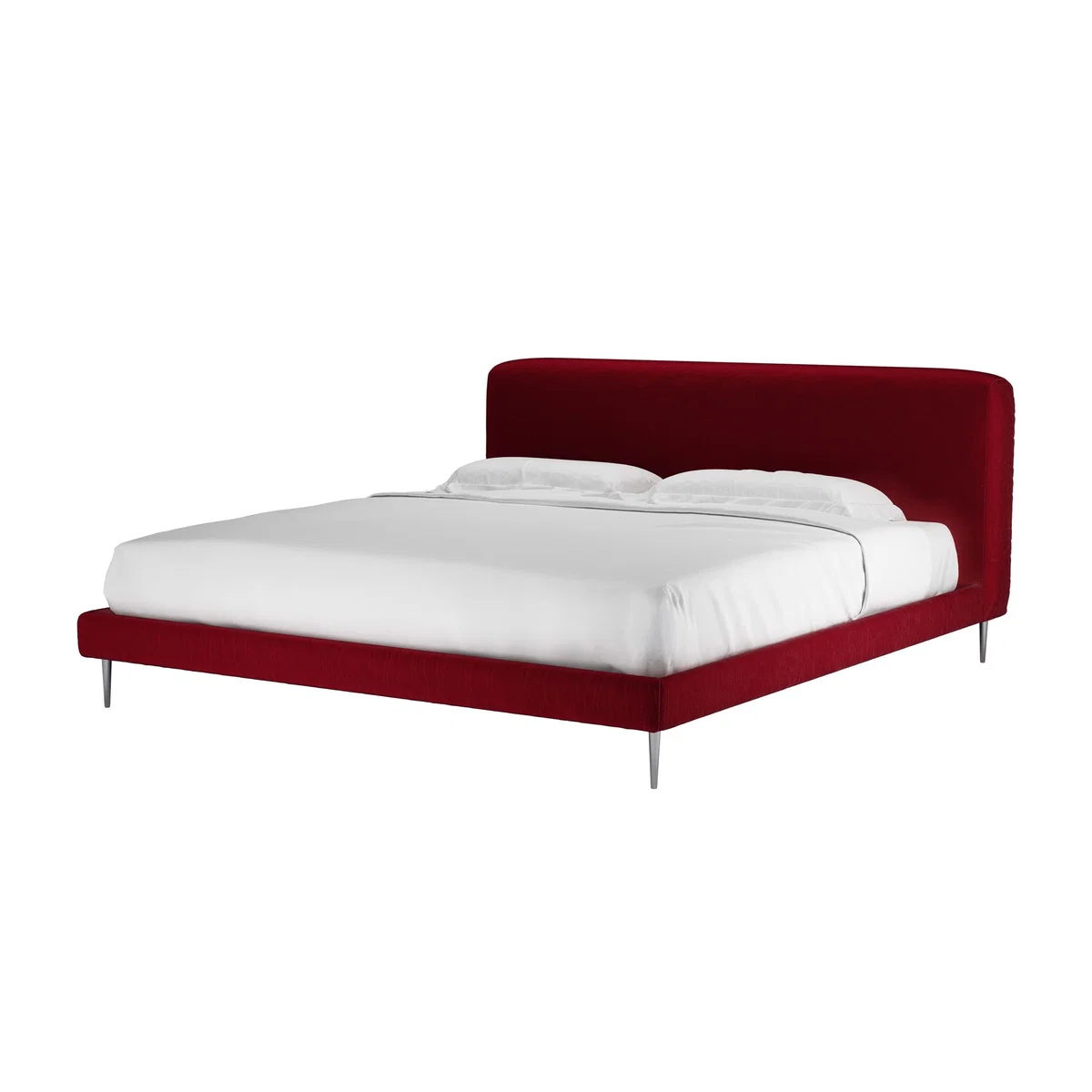Lucy Super King Bed in Malbec Cotton Matt Velvet – image 1