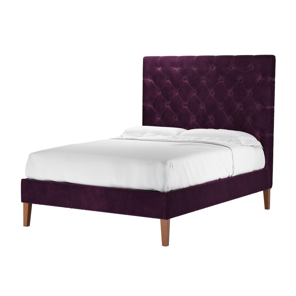 Rosalie 150cm Double Bed in Damson Smart Velvet – image 1