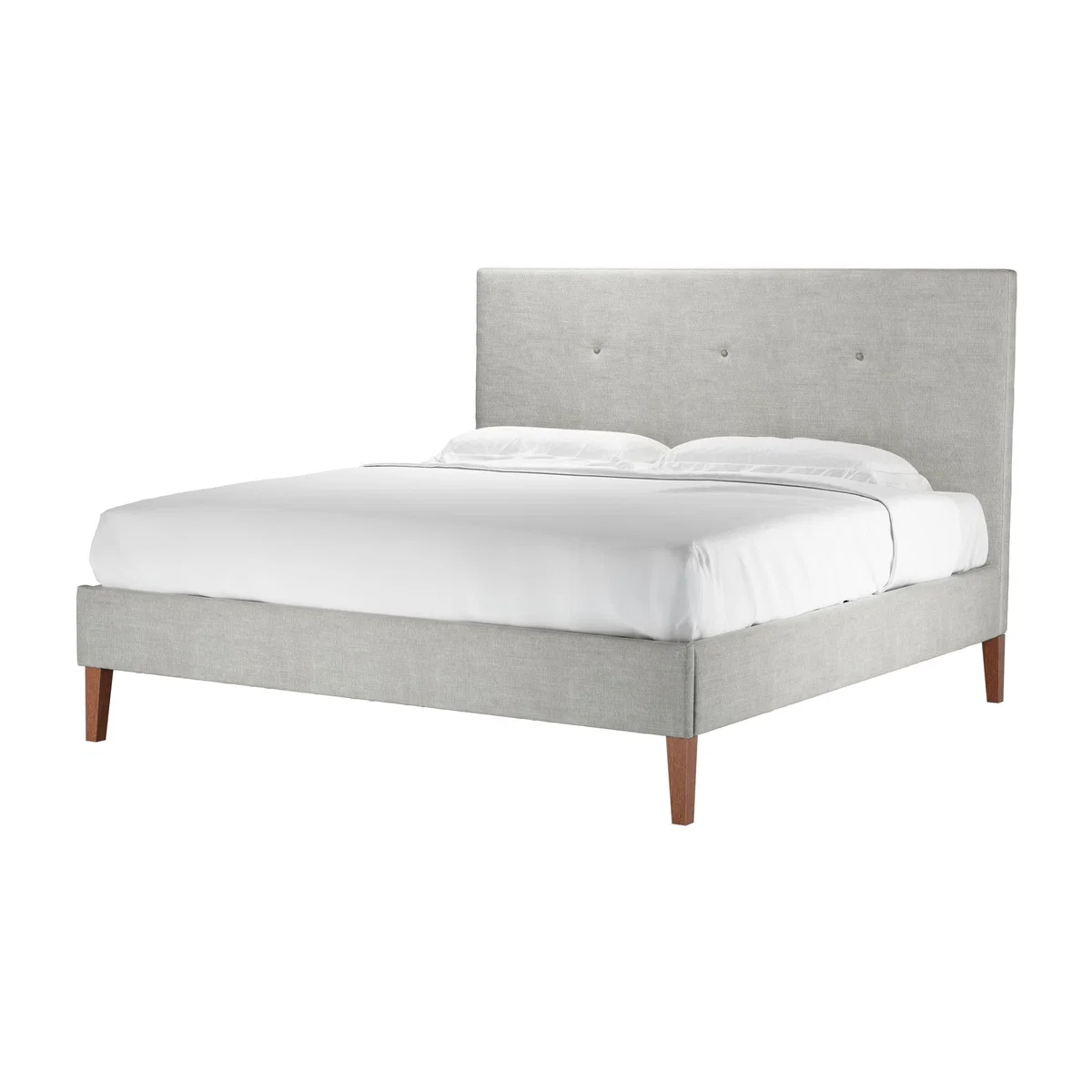 Avery 130cm Super King Bed in Fog Aquaclean Clever Chenille – image 1