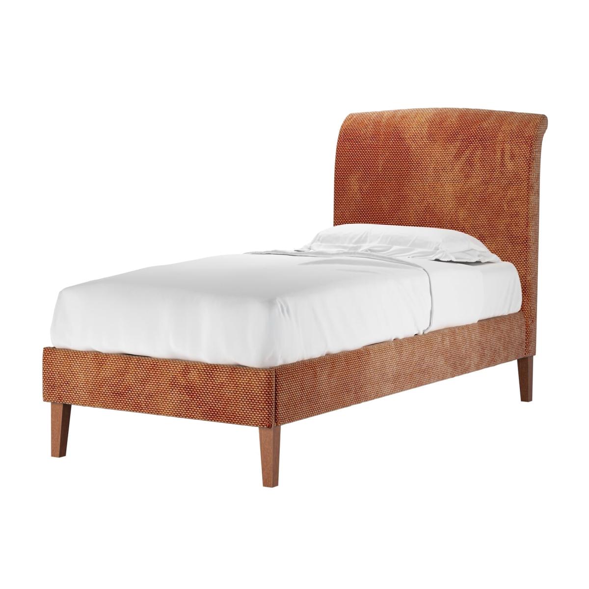 Thea Single Bed in Pomegranate Bubble Velvet – image 1