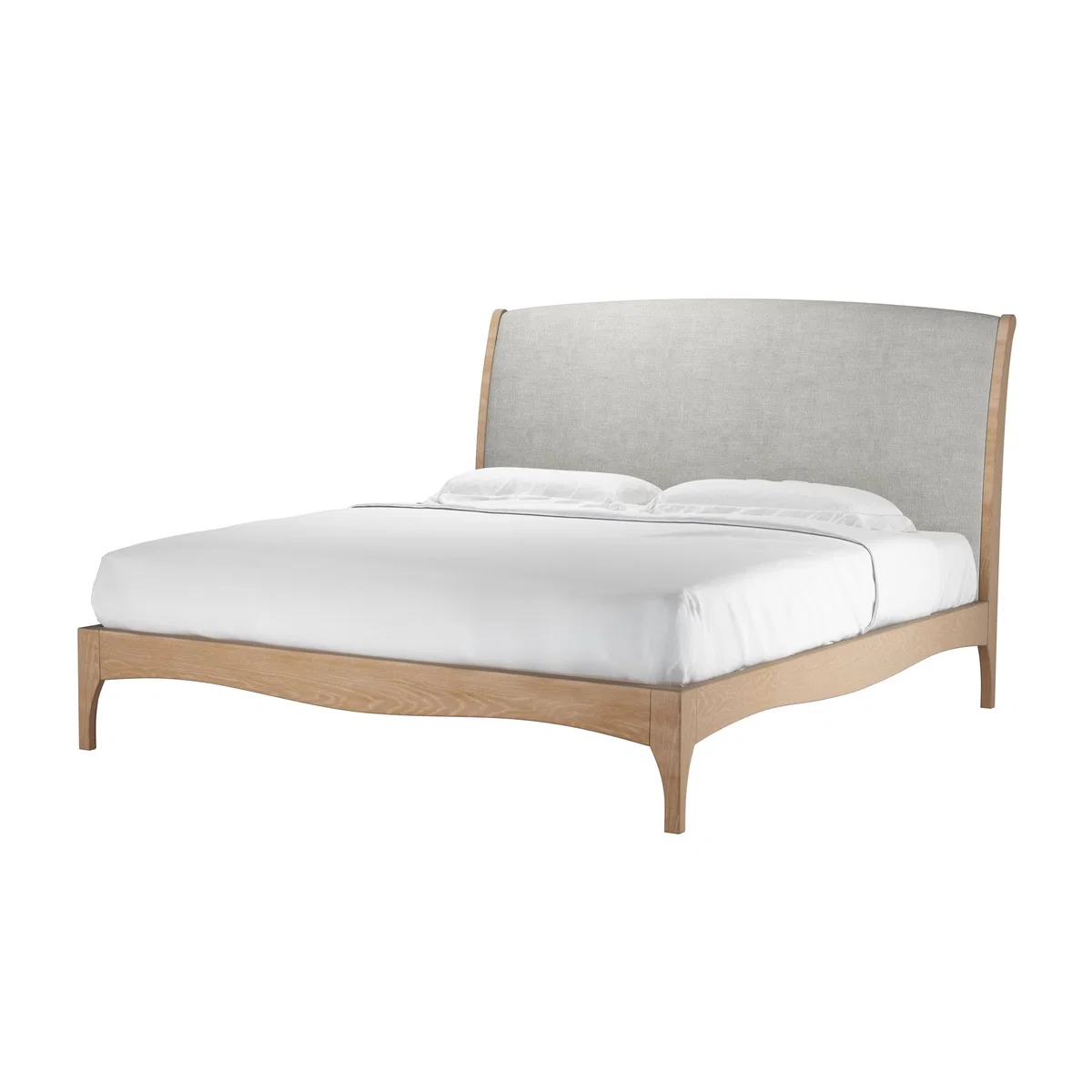 Emilia Super King Bed in Fog Aquaclean Clever Chenille – image 1
