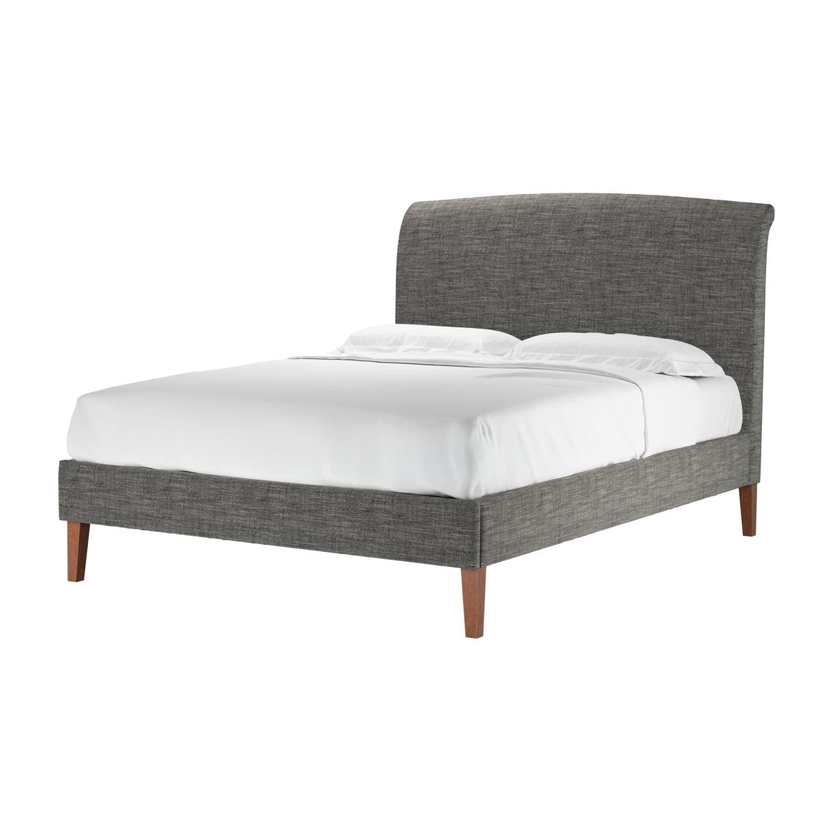 Thea King Bed in Liquorice Baylee Multi-Tone Viscose Linen – image 1