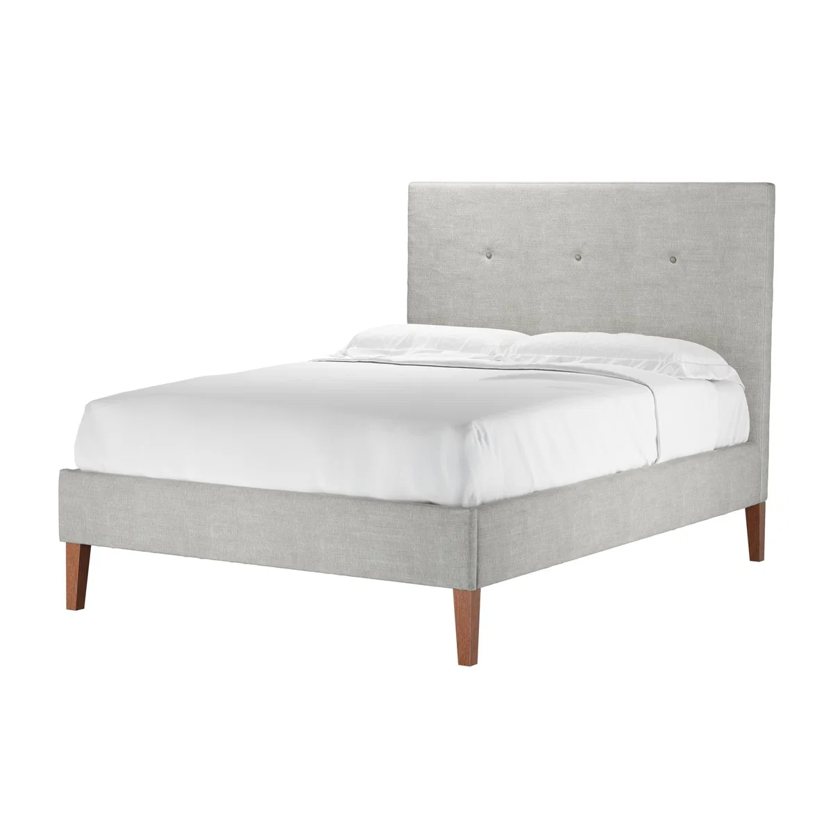 Avery 130cm Double Bed in Fog Aquaclean Clever Chenille – image 1