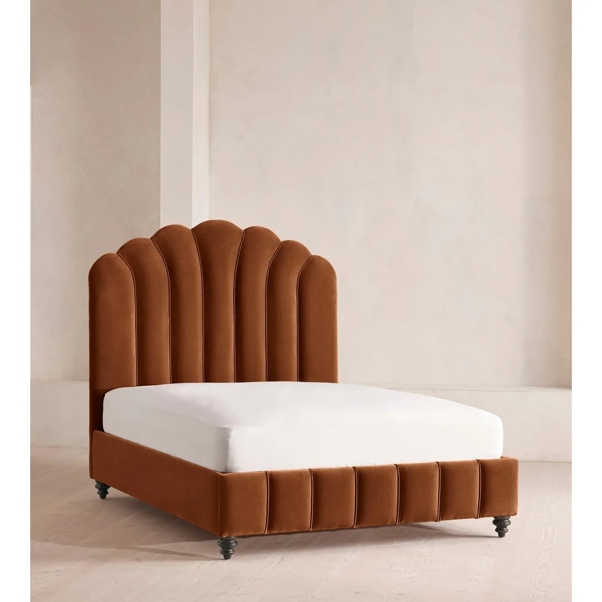 Manette Bed, King, Velvet, Cinnamon, UK – image 2