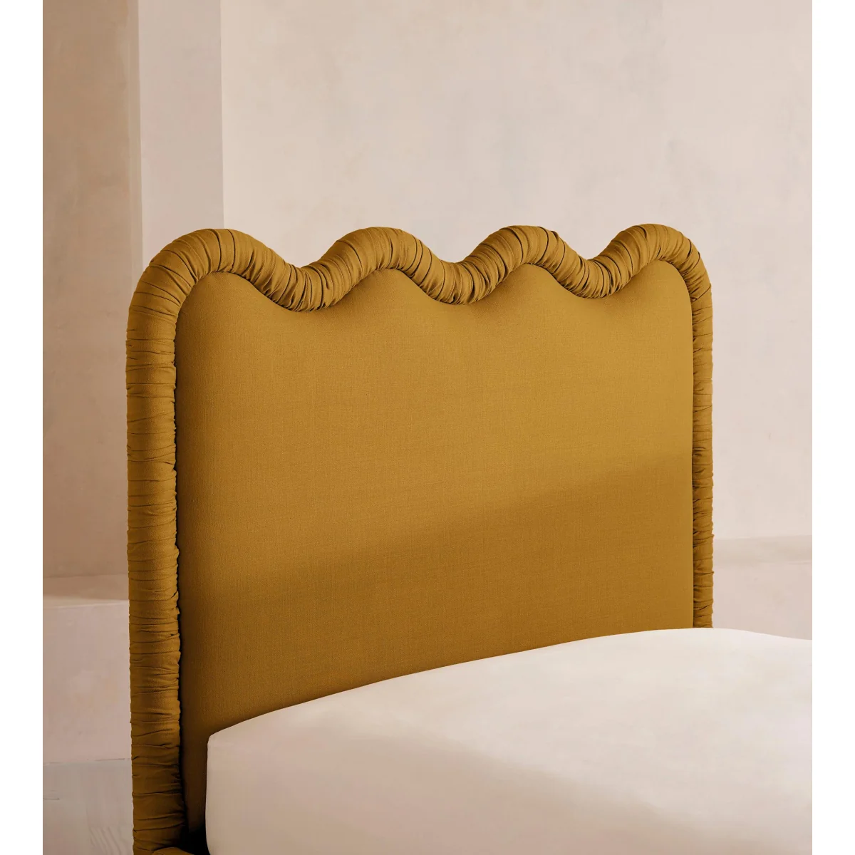 Tristan Bed, King, Linen, Turmeric, UK – image 5