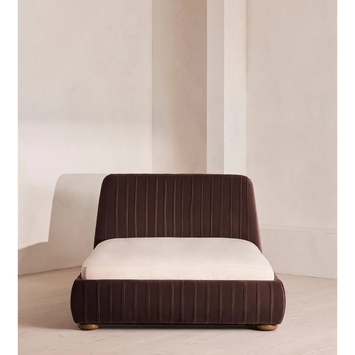 Vivienne Bed, Double, Velvet, Aubergine, UK – image 3