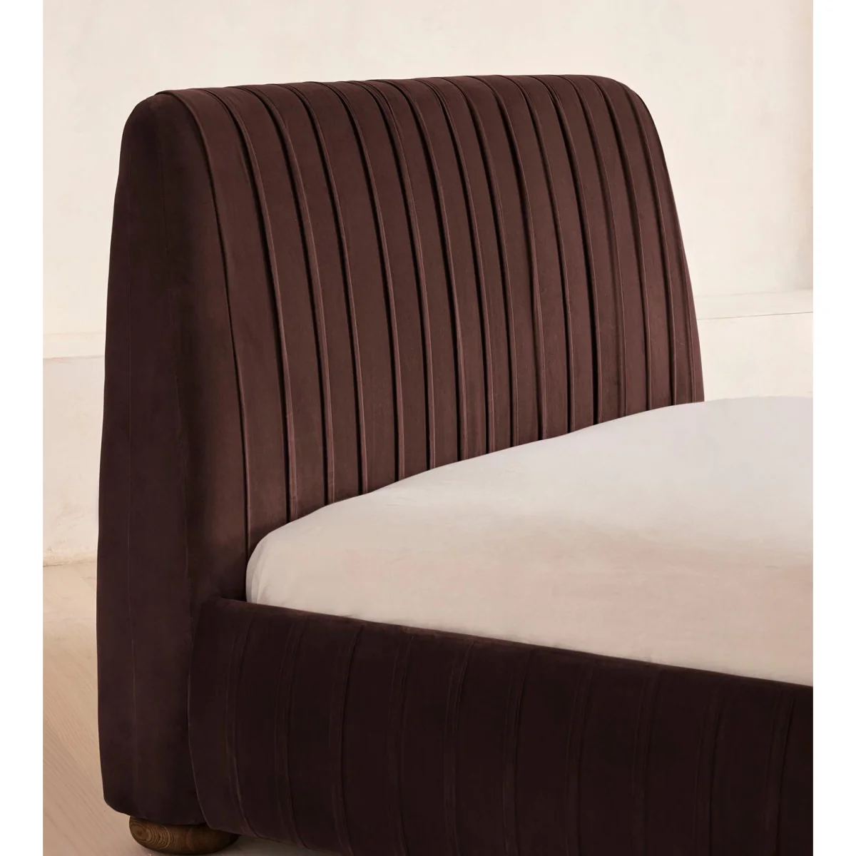 Vivienne Bed, Double, Velvet, Aubergine, UK – image 4