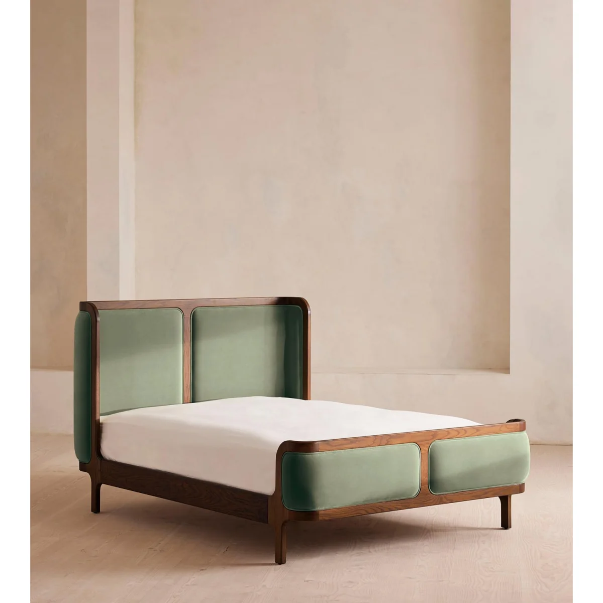 Belsa Bed, Double, Velvet, Seafoam, UK – image 2