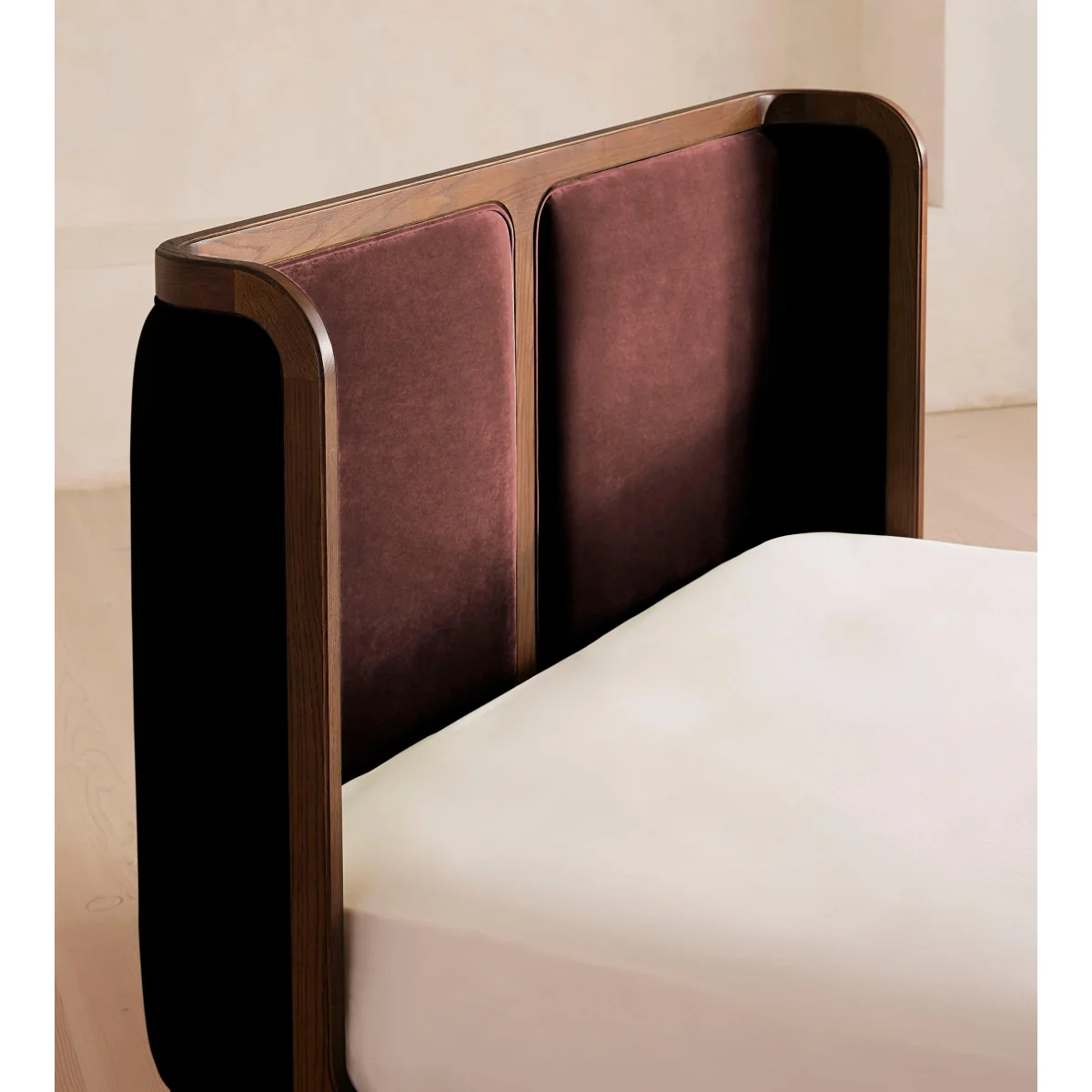 Belsa Bed, Double, Velvet, Aubergine, UK – image 6