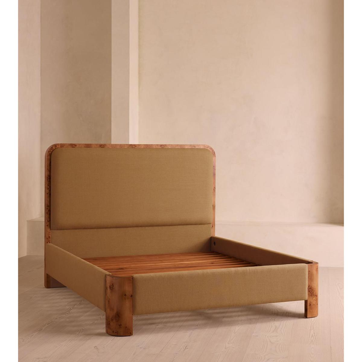 Tremont Bed, King, Linen, Ochre – image 4