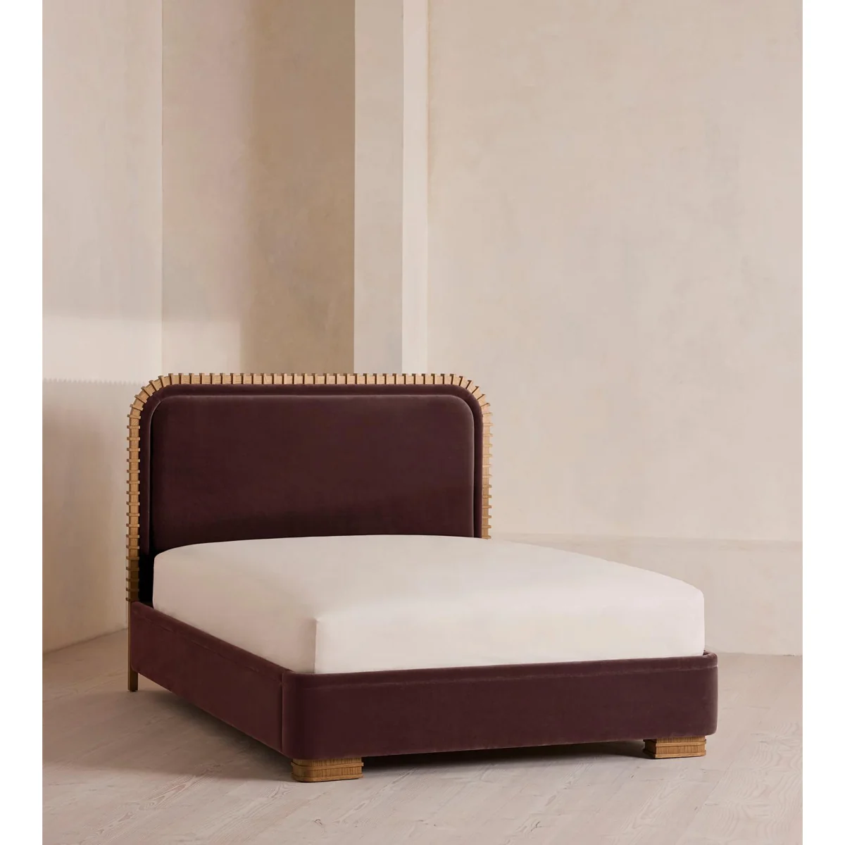 Angus Bed, King, Velvet, Aubergine, UK – image 2