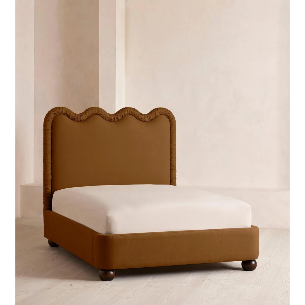 Tristan Bed, Emperor, Linen, Terracotta, UK – image 2