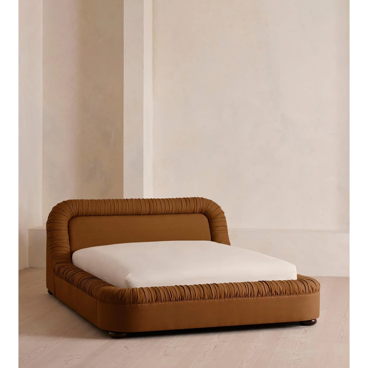 Vara Bed, Emperor, Linen, Terracotta, UK – image 2