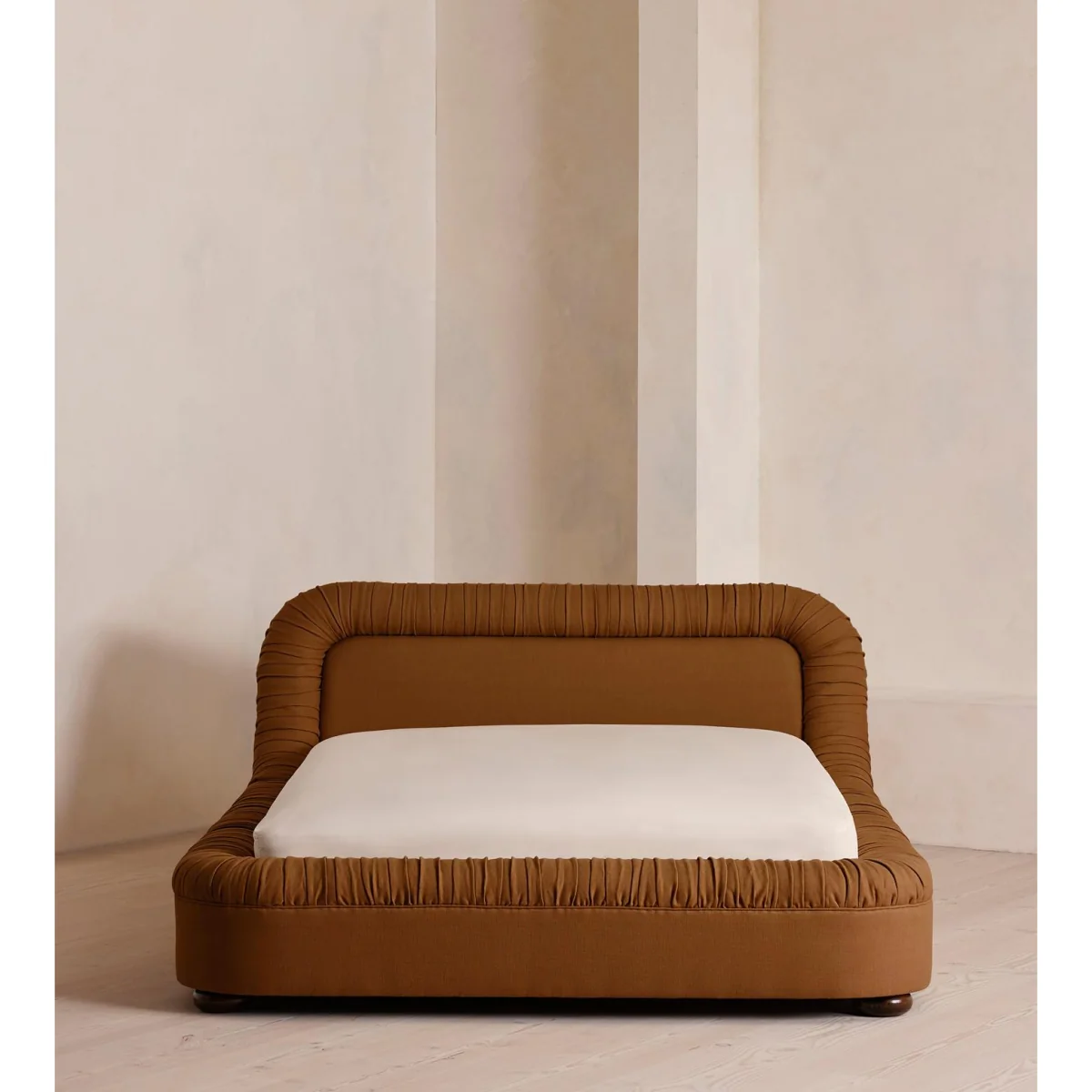 Vara Bed, Emperor, Linen, Terracotta, UK – image 3