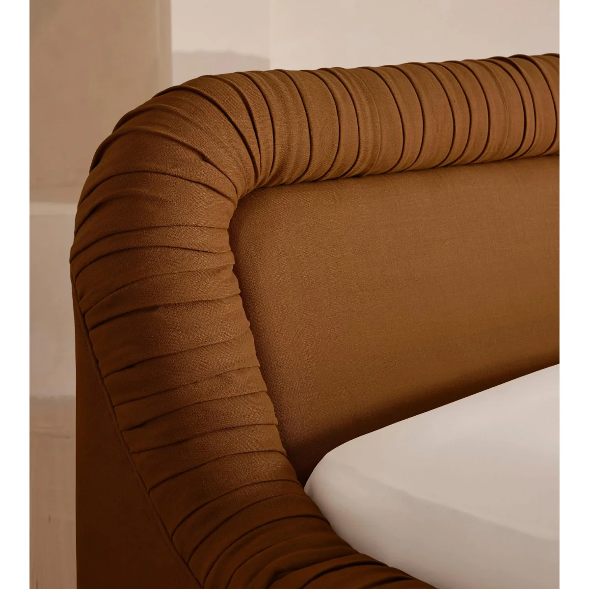 Vara Bed, Emperor, Linen, Terracotta, UK – image 4