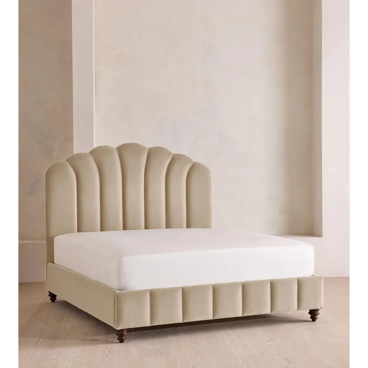 Manette Bed, with Twisted Cord, Emperor, Velvet, Oyster, UK – image 2