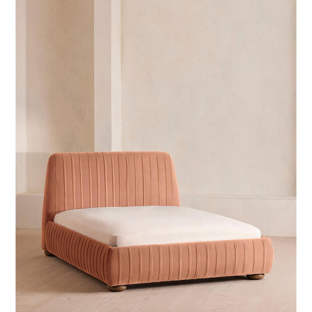 Vivienne Bed, Emperor, Velvet, Antique Rose – image 2