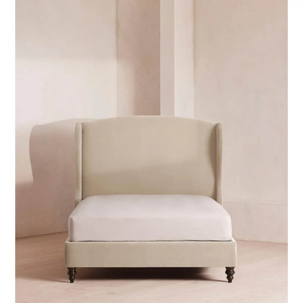 Rivas Bed, Double, Velvet, Oyster, UK – image 3