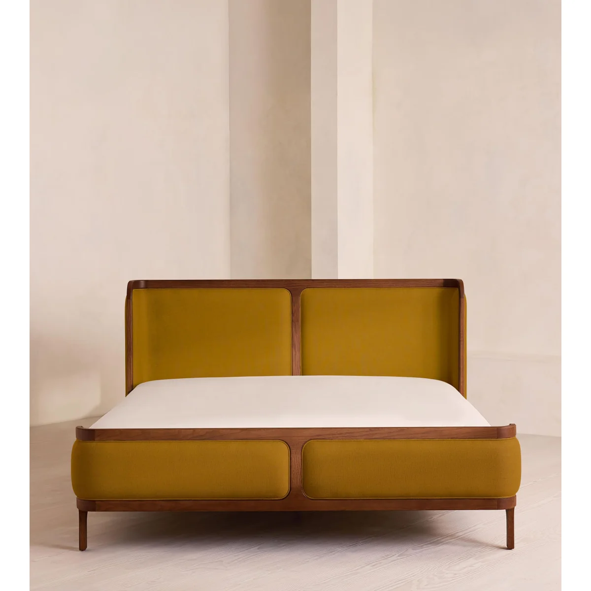 Belsa Bed, Double, Linen, Turmeric, UK – image 3