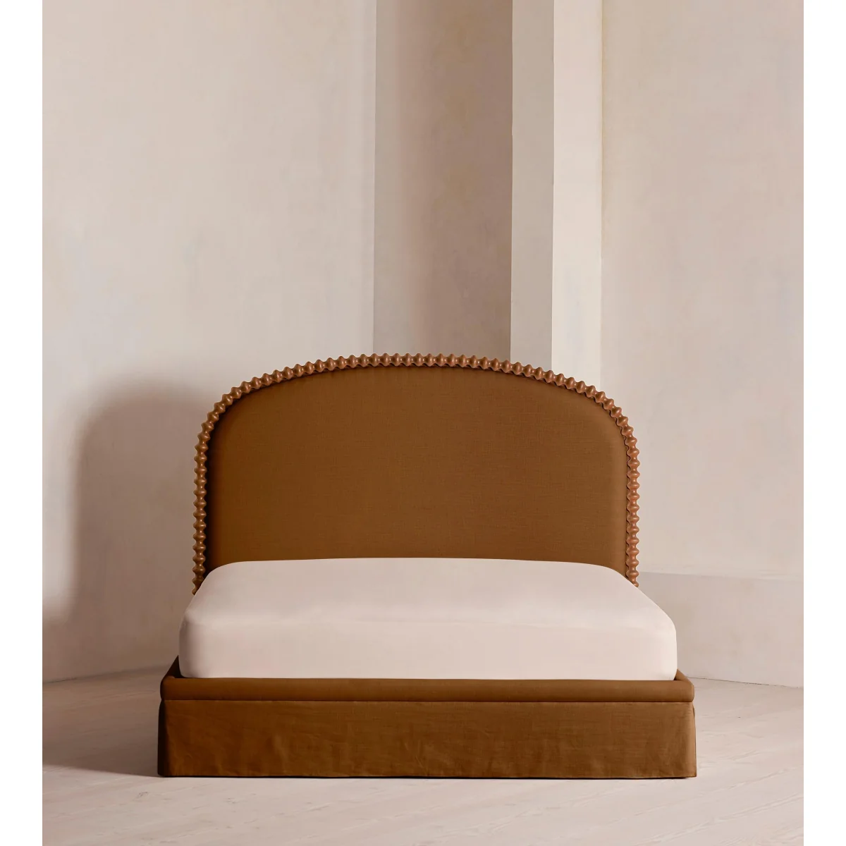 Mika Bed, Super King, Linen, Terracotta, UK – image 3