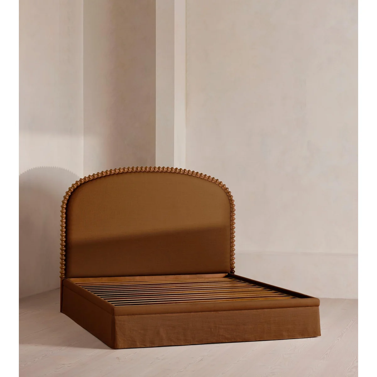 Mika Bed, Super King, Linen, Terracotta, UK – image 4