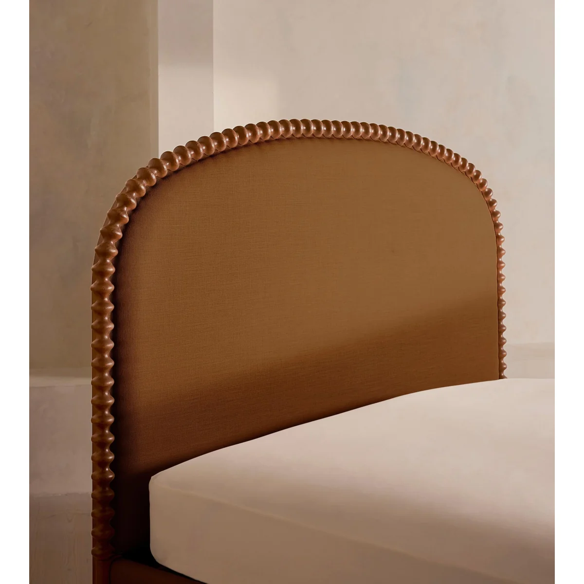 Mika Bed, Super King, Linen, Terracotta, UK – image 6