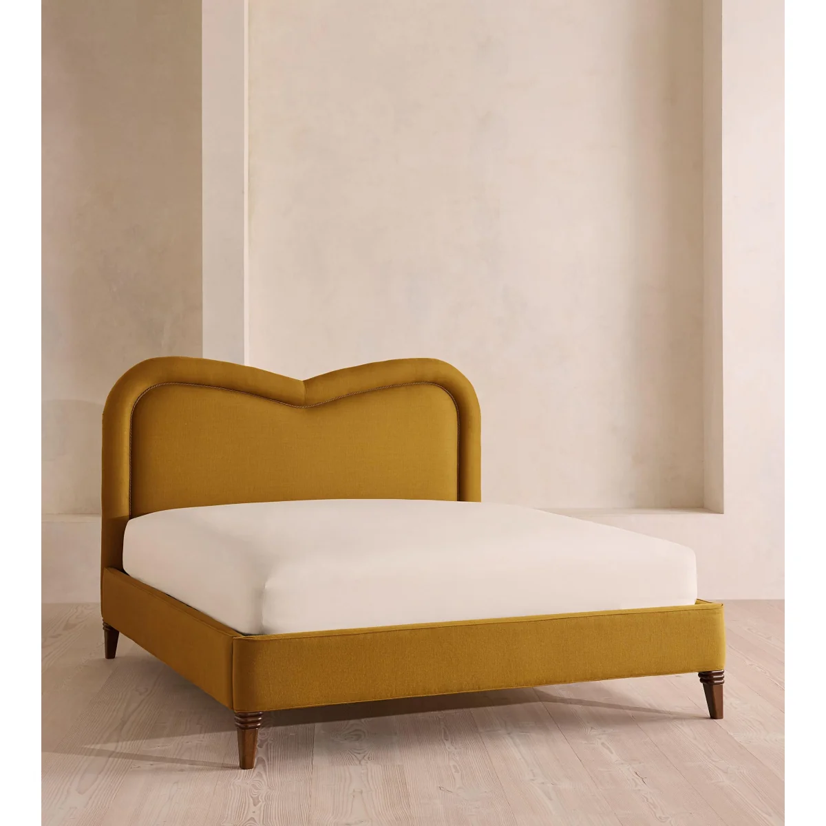 Keira Bed, King, Linen, Turmeric, UK – image 2