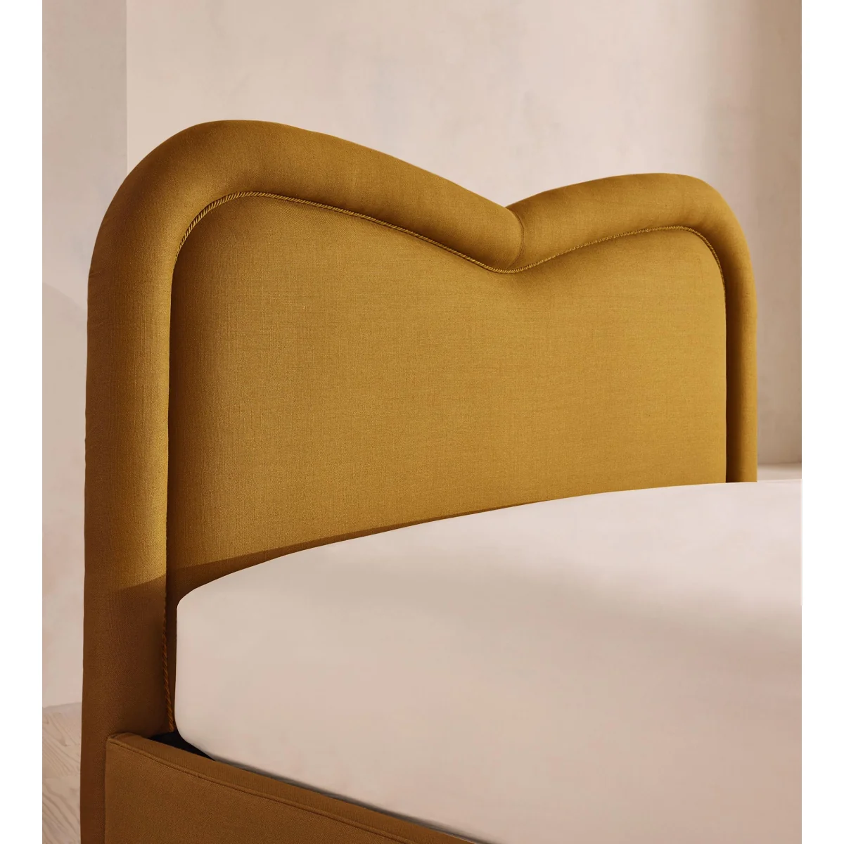 Keira Bed, King, Linen, Turmeric, UK – image 5