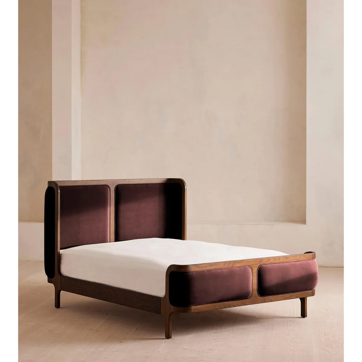 Belsa Bed, King, Velvet, Aubergine, UK – image 2