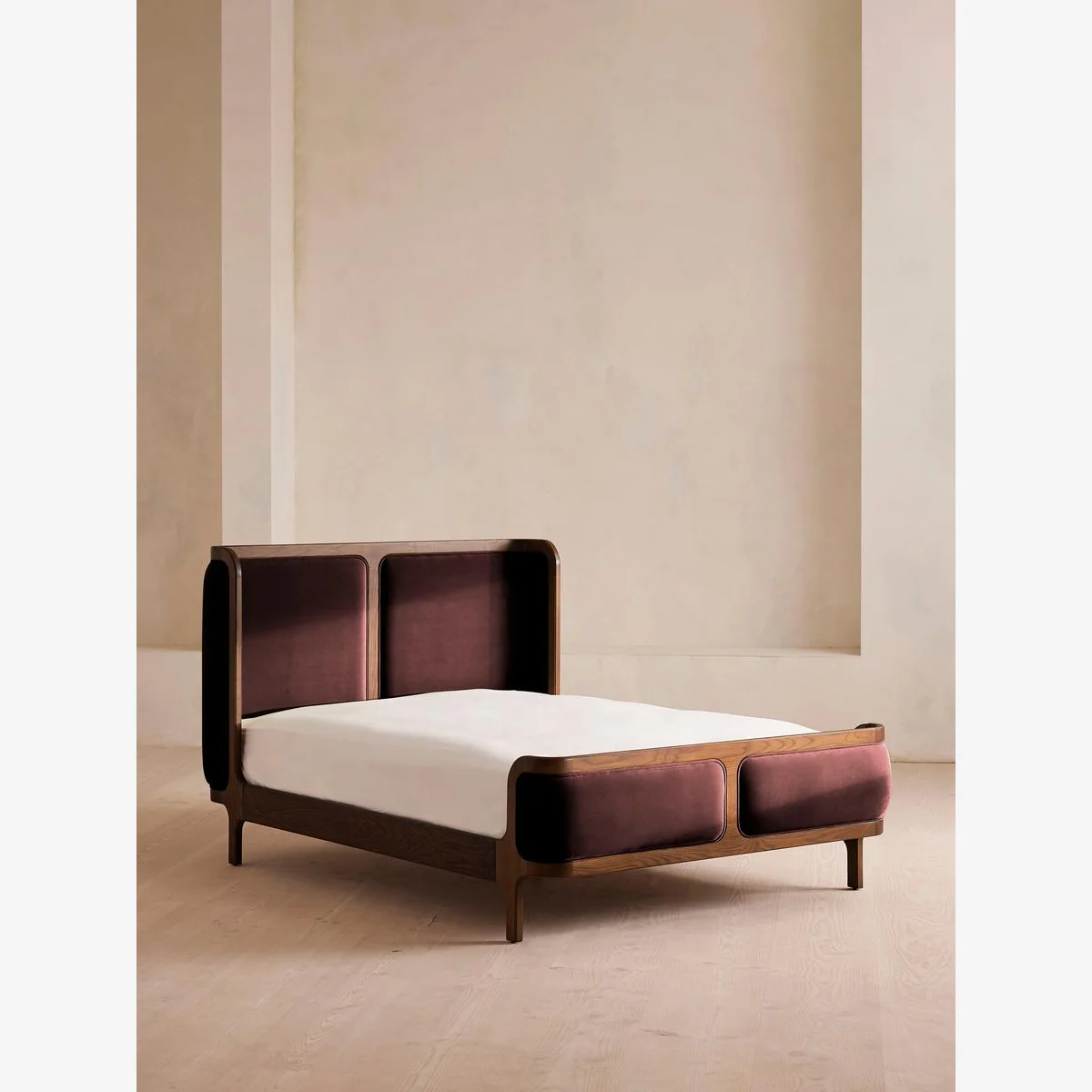 Belsa Bed, King, Velvet, Aubergine, UK – image 1