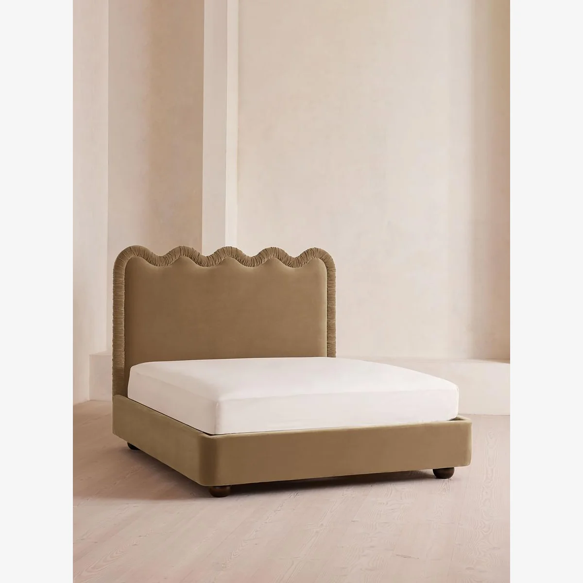 Tristan Bed, Emperor, Velvet, Truffle, UK – image 1