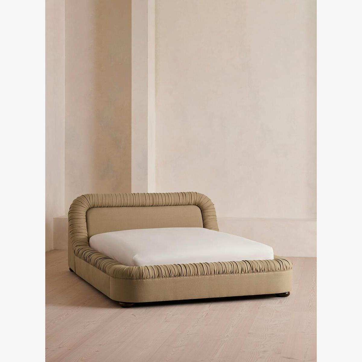 Vara Bed, King, Linen, Wheat, US