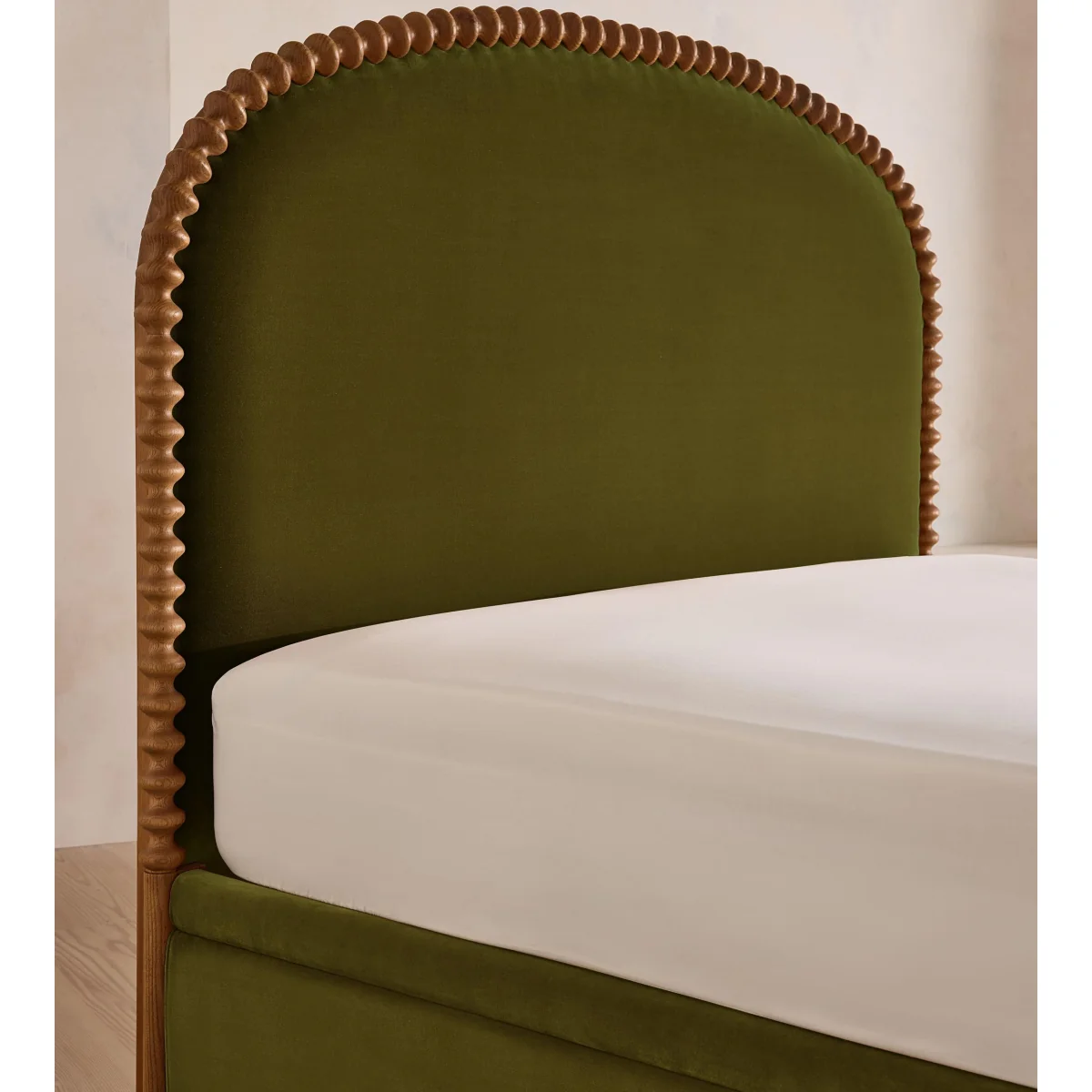Mika Bed, Superking, Velvet, Olive – image 4