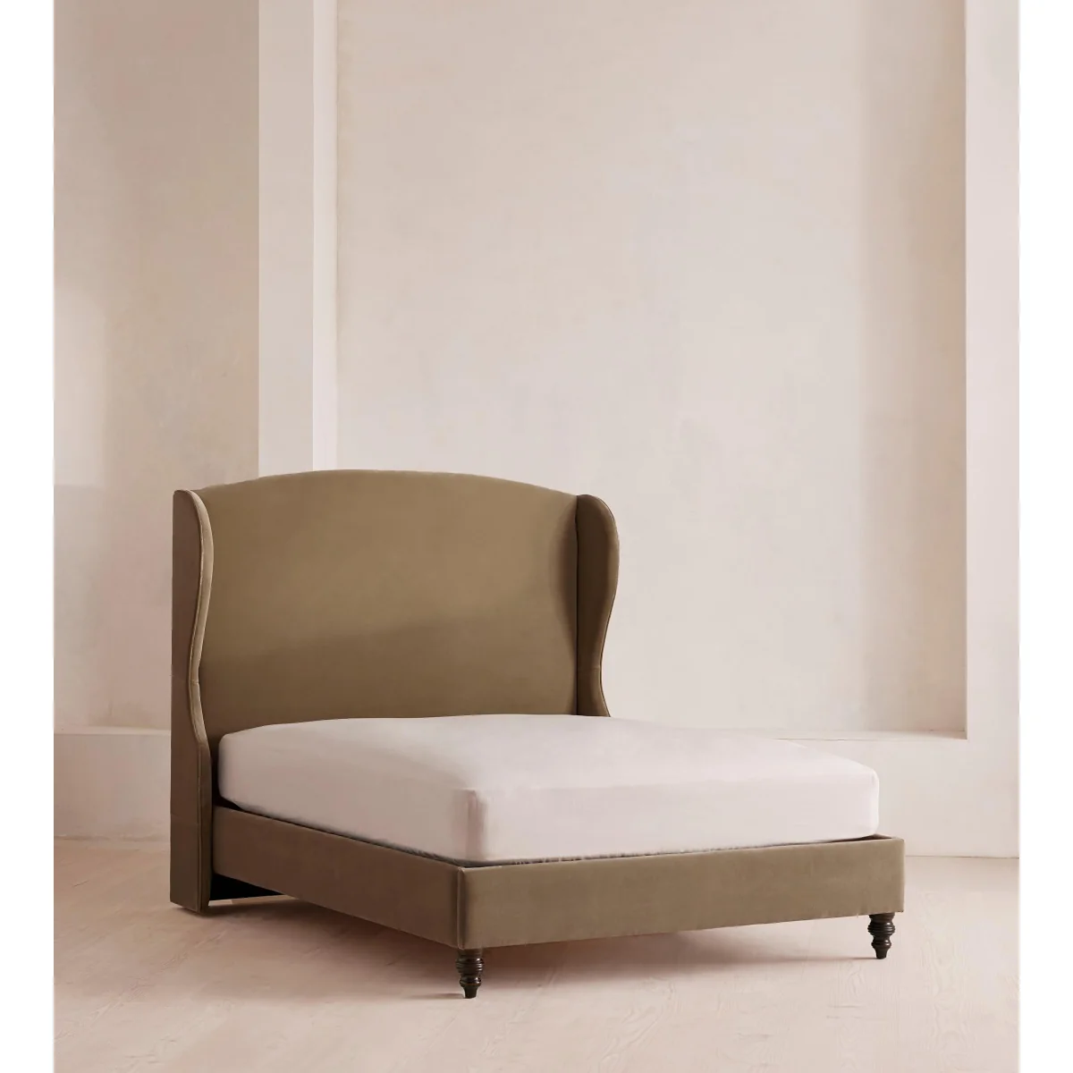 Rivas Bed, Double, Velvet, Truffle, UK – image 2