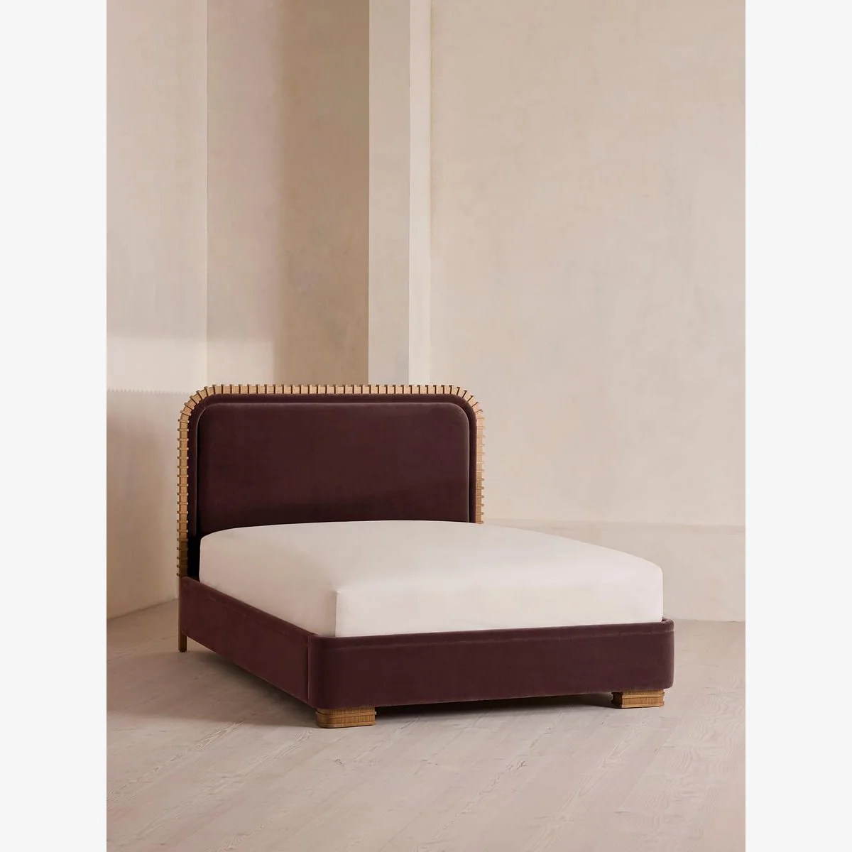 Angus Bed, Superking, Velvet, Aubergine, UK – image 1