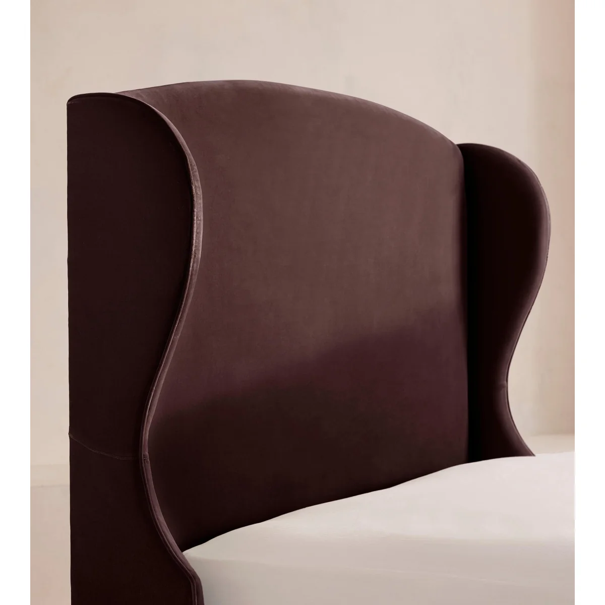 Rivas Bed, Double, Velvet, Aubergine, UK – image 5