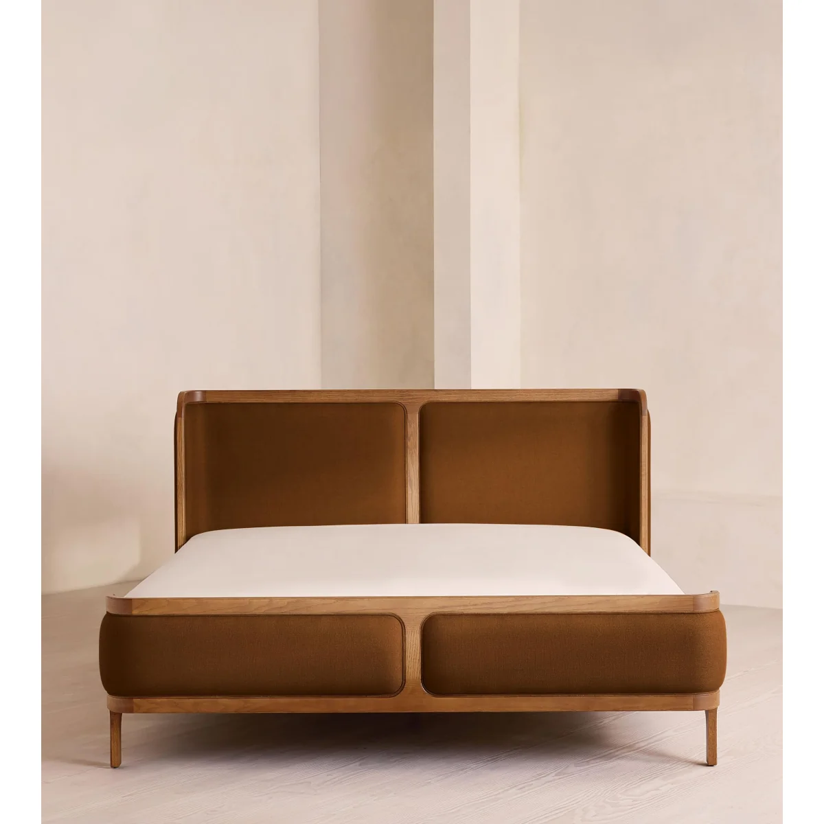 Belsa Bed, Light Wood, Super King, Linen, Terracotta, UK – image 3