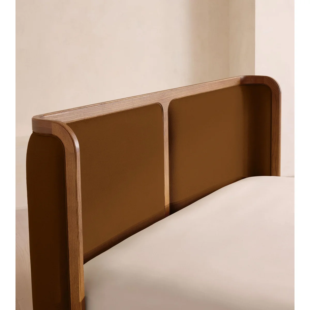 Belsa Bed, Light Wood, Super King, Linen, Terracotta, UK – image 4