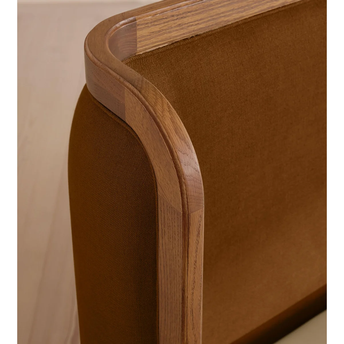 Belsa Bed, Light Wood, Super King, Linen, Terracotta, UK – image 5