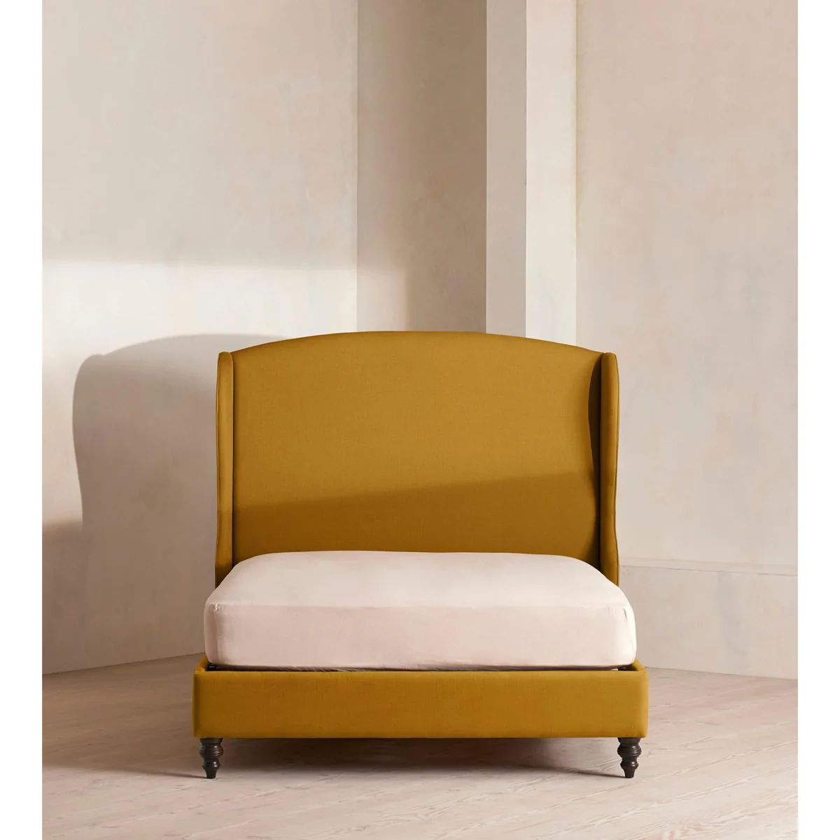 Rivas Bed, Emperor, Linen, Turmeric, UK – image 3
