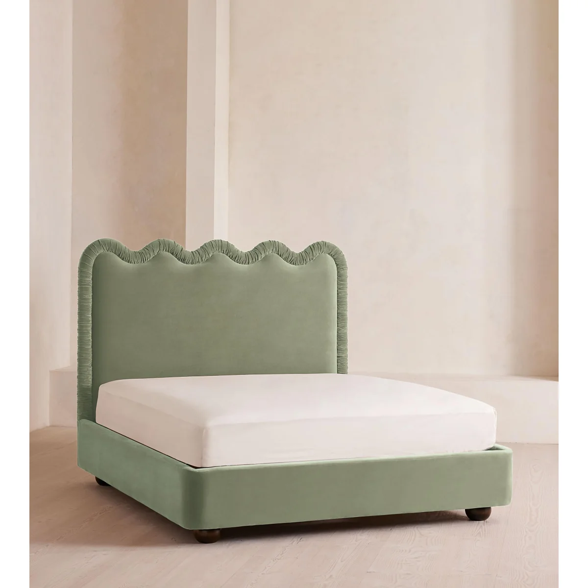 Tristan Bed, Emperor, Velvet, Seafoam, UK – image 2