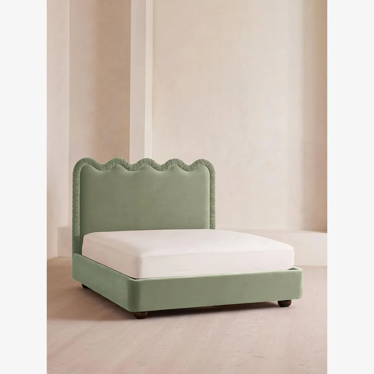 Tristan Bed, Emperor, Velvet, Seafoam, UK – image 1