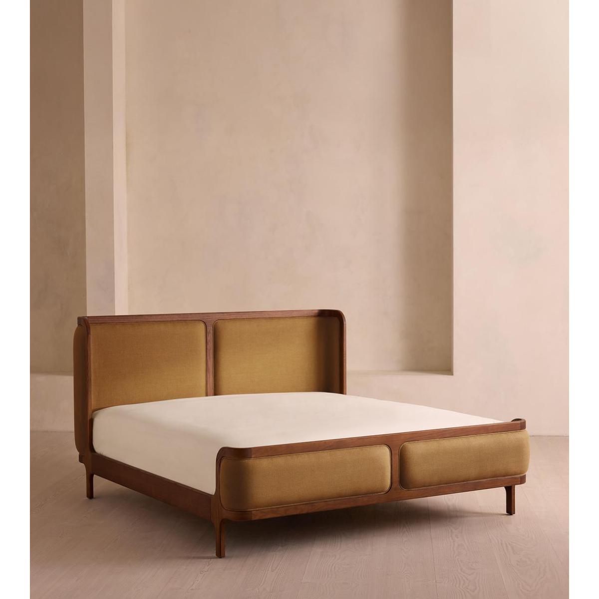 Belsa Bed, Emperor, Linen, Ochre – image 2
