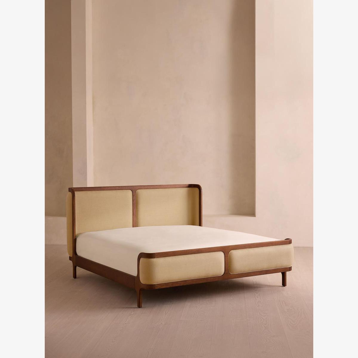 Belsa Bed, Superking, Linen, Wheat – image 1