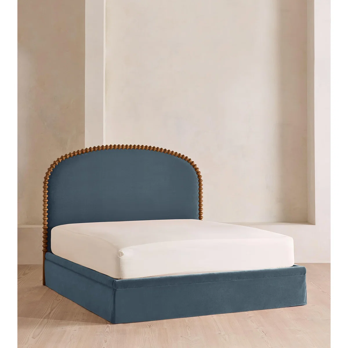 Mika Bed, Superking, Velvet, Grey Blue – image 2