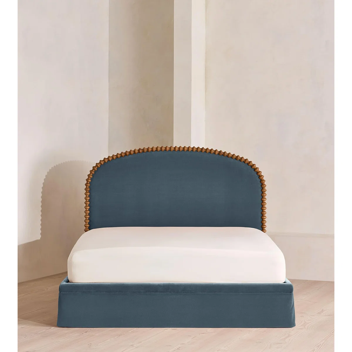 Mika Bed, Superking, Velvet, Grey Blue – image 3