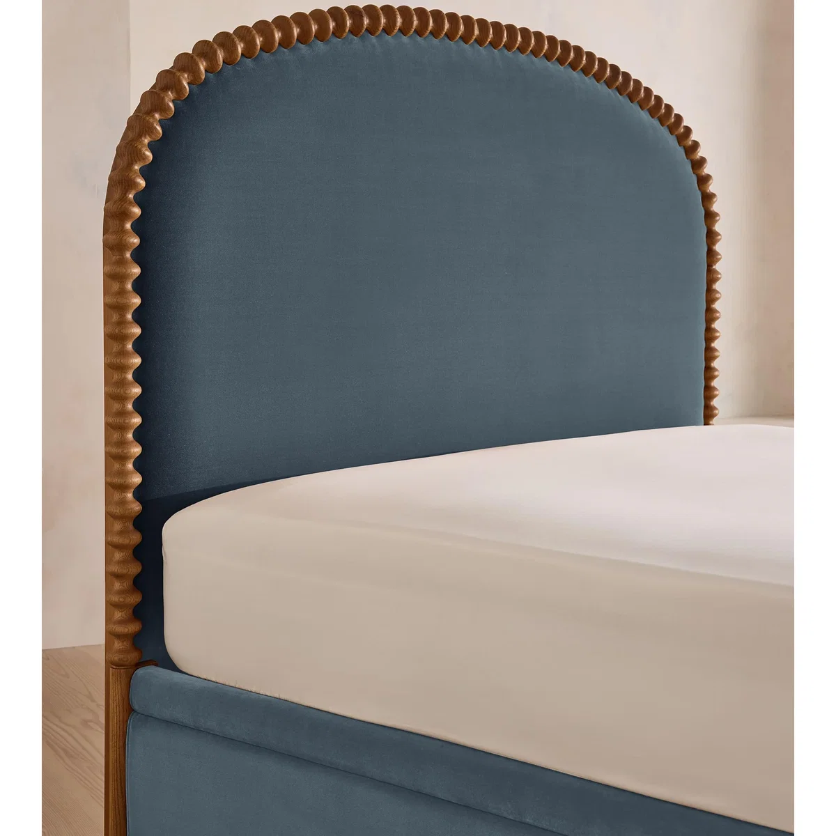 Mika Bed, Superking, Velvet, Grey Blue – image 4