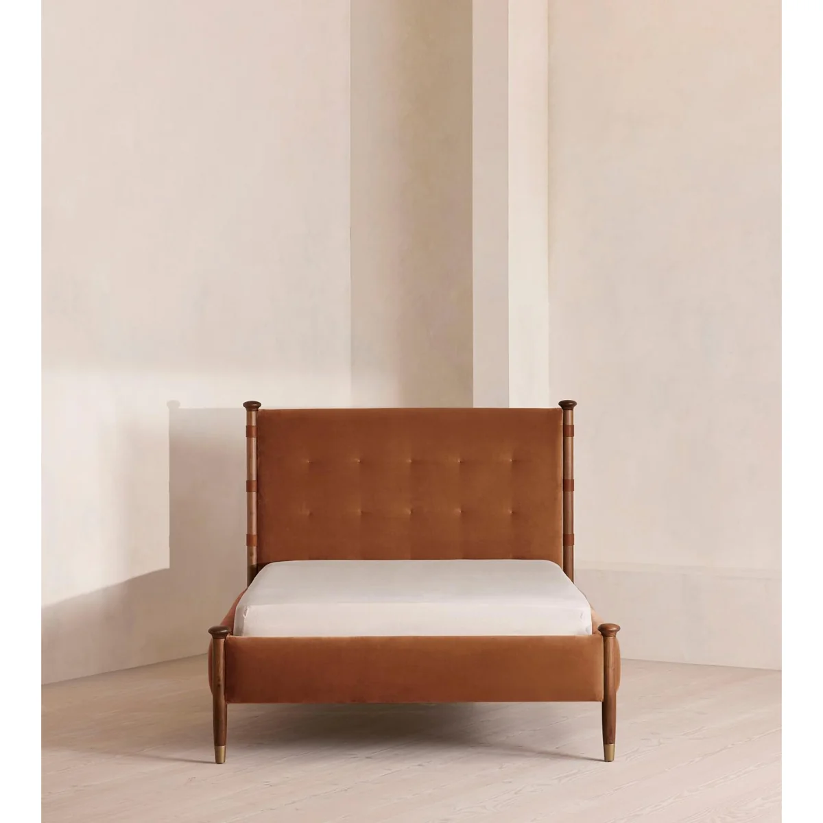 Paolo Bed, King, Velvet, Cinnamon, UK – image 3