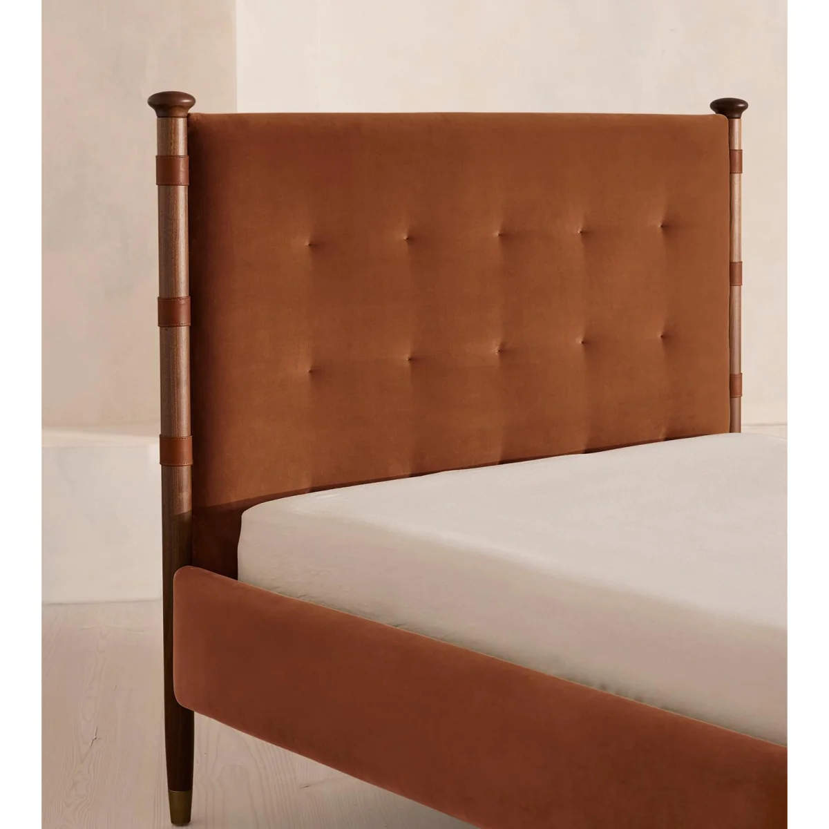Paolo Bed, King, Velvet, Cinnamon, UK – image 4