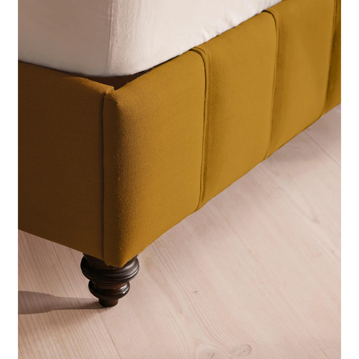 Manette Bed, Double, Linen, Turmeric, UK – image 7
